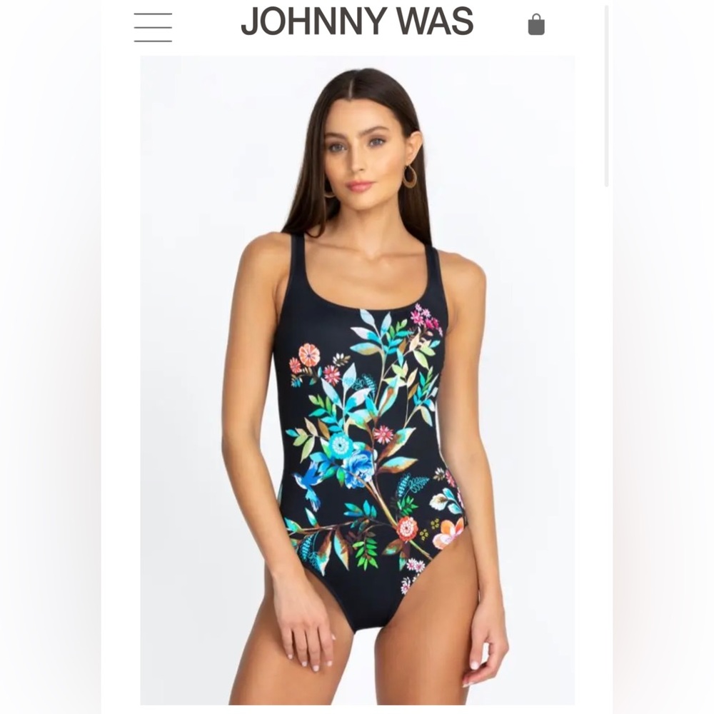 NWT Johnny Was Lei Floral One Piece Swimsuit | Size Medium